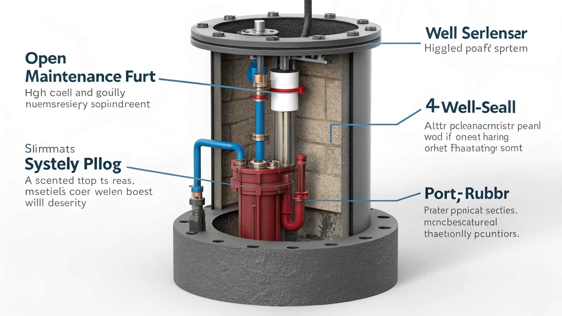 Simmons 4 Inch Well Seal Maintenance Port Diagram – Efficient Well Care!